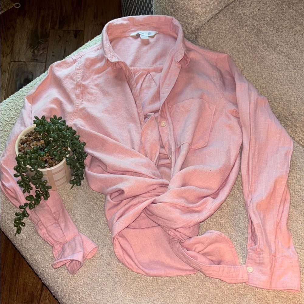 Old Navy THE TUNIC shirt Pink Button-Up
